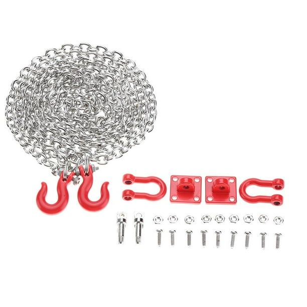 Tow Chain Trailer Chain Parts RC Tow Chain Trailer Chain Assemble Daily Use for RC Cars Crawler Car Rescue Tow Hook RC Tow Hook Tow Chain Trailer Chain Parts RC Tow Chain Trailer Chain Assemble Daily Use for RC Cars Crawler Car Rescue Tow Hook RC Tow Hook